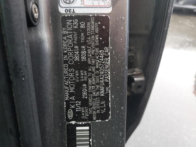 KNAFU4A24D5724463 KIA FORTE EX