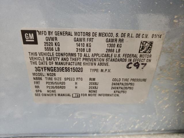 3GYFNGE39ES615020 Cadillac Srx Premium Collection