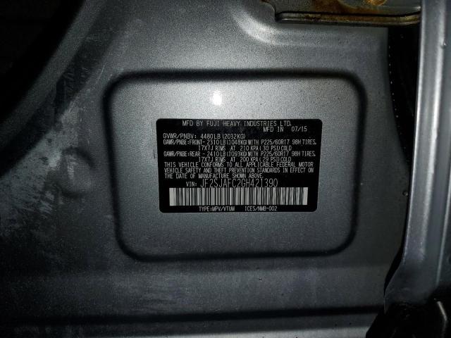 2016 SUBARU FORESTER 2 - JF2SJAFC2GH421390