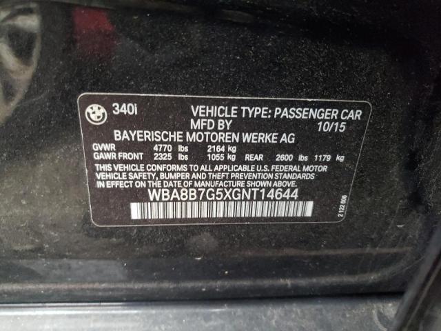 2016 BMW 340 XI - WBA8B7G5XGNT14644