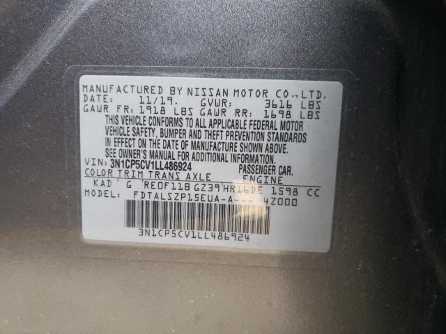 3N1CP5CV1LL486924 Nissan KICKS SV