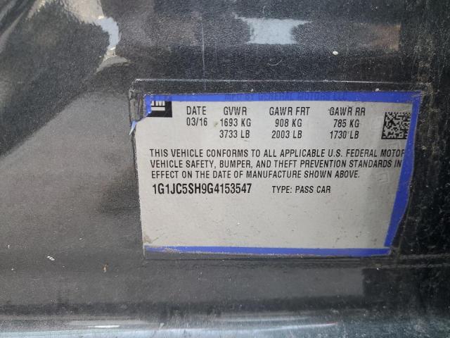 2016 CHEVROLET SONIC LT - 1G1JC5SH9G4153547