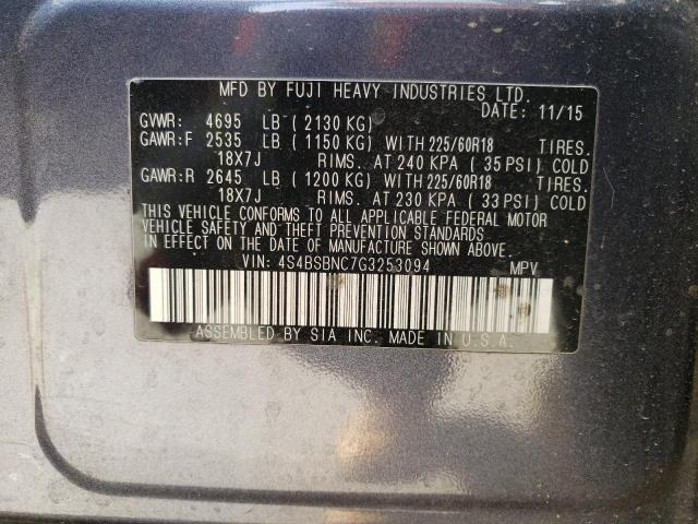 4S4BSBNC7G3253094 Subaru Outback 2.5i Limited