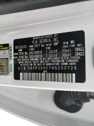 5XYP2DHC7NG233728 KIA Telluride Lx