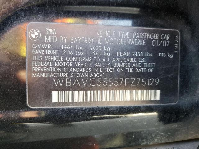WBAVC53557FZ75129 BMW 328 I Sulev