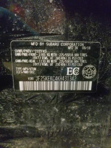 2019 SUBARU FORESTER S - JF2SKEKC4KH431342