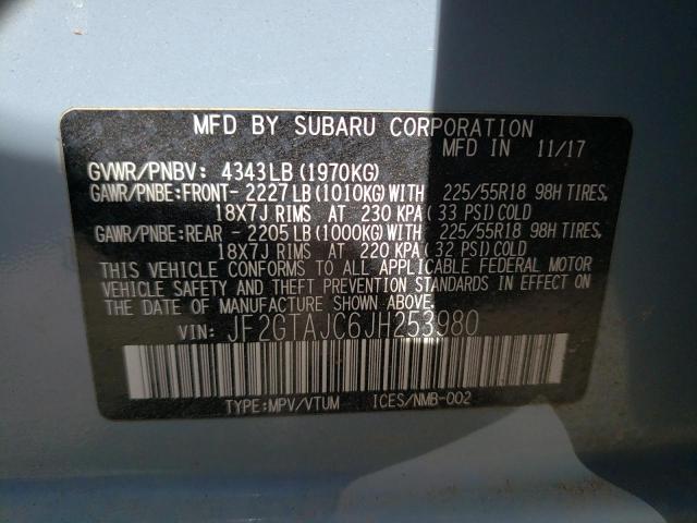 2018 SUBARU CROSSTREK JF2GTAJC6JH253980