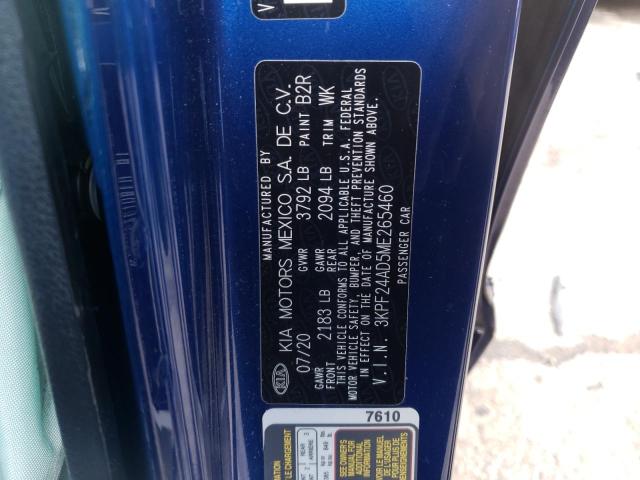 2021 KIA FORTE FE 3KPF24AD5ME265460