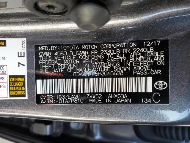 2017 TOYOTA PRIUS PRIM JTDKARFP5H3065628