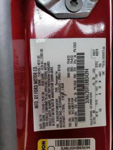 3LN6L2G91ER834394 Lincoln MKZ