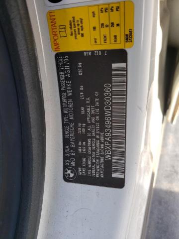 WBXPA93496WD30360 BMW X3 3.0I