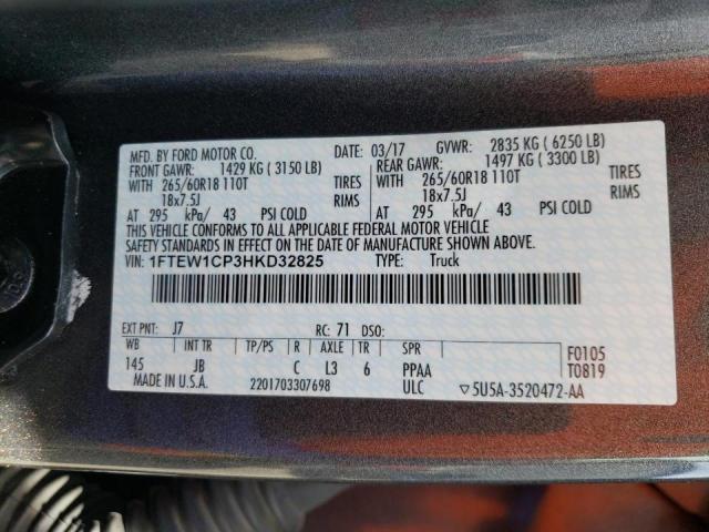 2017 FORD F150 SUPER - 1FTEW1CP3HKD32825