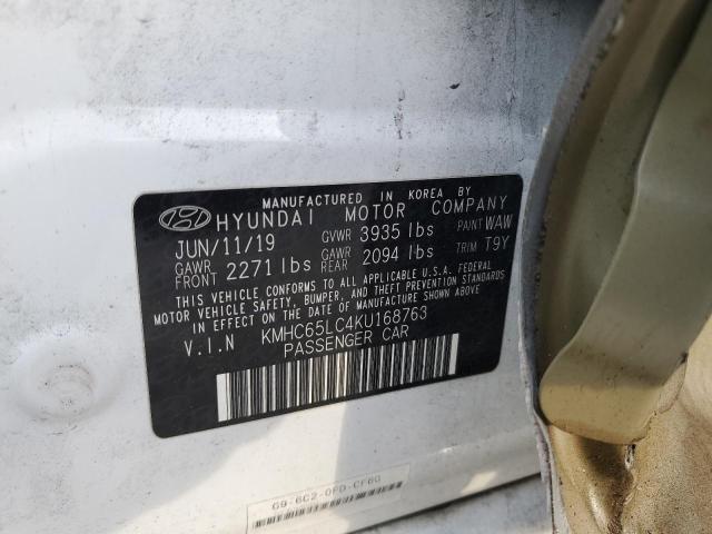 2019 HYUNDAI IONIQ BLUE - KMHC65LC4KU168763