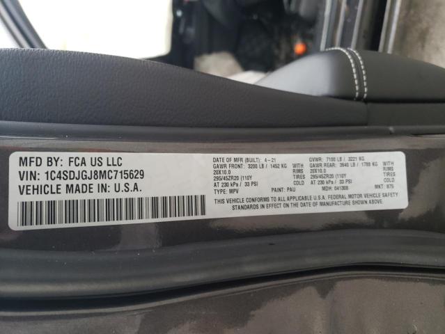2021 DODGE DURANGO SR - 1C4SDJGJ8MC715629