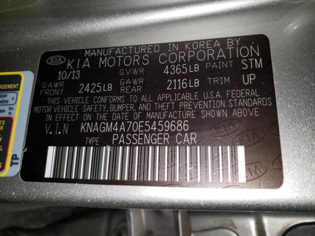 KNAGM4A70E5459686 KIA Optima Lx