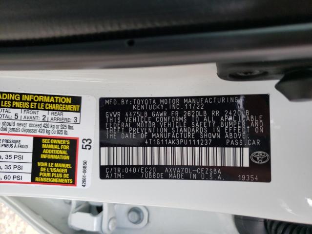 2023 TOYOTA CAMRY SE N - 4T1G11AK3PU111237