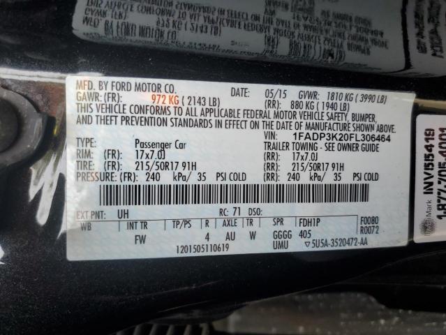 2015 FORD FOCUS SE - 1FADP3K20FL306464