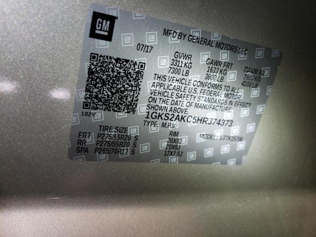 1GKS2AKC5HR374373 GMC YUKON SLE