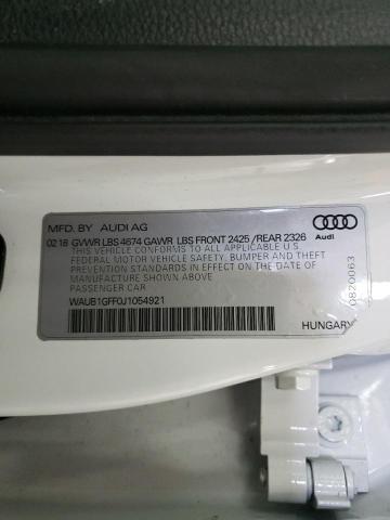 2018 AUDI S3 PREMIUM - WAUB1GFF0J1054921