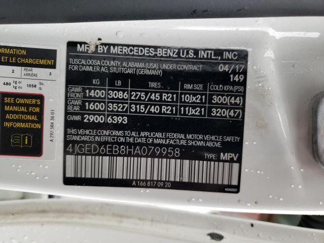 2017 MERCEDES-BENZ GLE COUPE - 4JGED6EB8HA079958