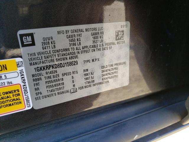 1GKKRPKD8DJ158629 GMC ACADIA SLE