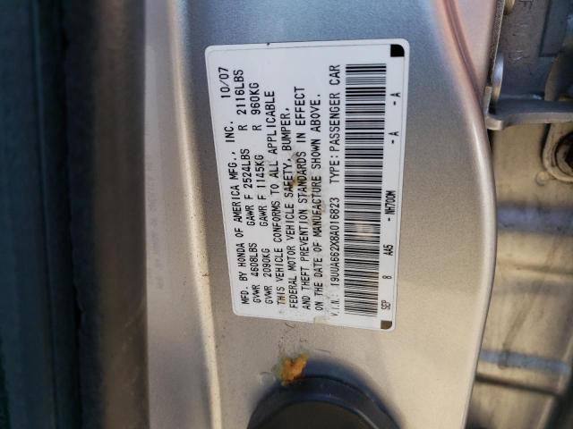 2008 ACURA TL VIN: 19UUA662X8A016823