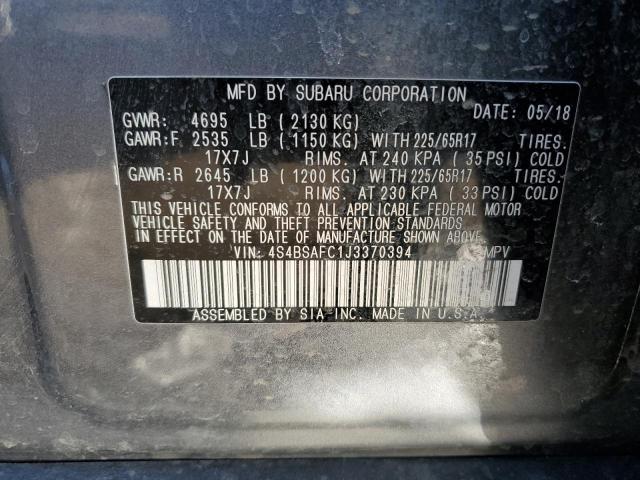 4S4BSAFC1J3370394 Subaru Outback 2.5i Premium