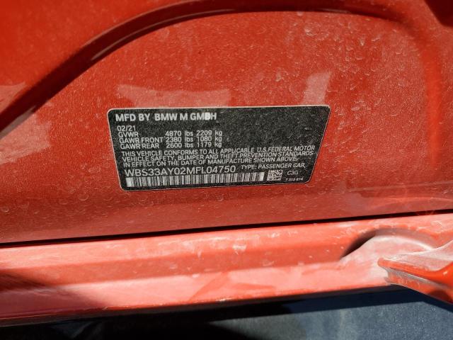 2021 BMW M3 COMPETI - WBS33AY02MFL04750