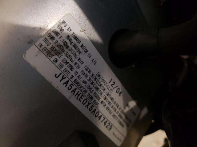 2005 YAMAHA YZF600 R - JYA5AHE0X5A047429