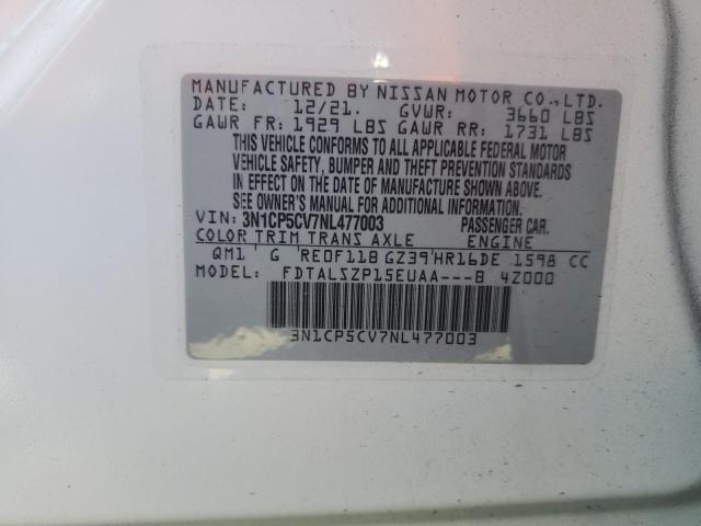 2022 NISSAN KICKS SV - 3N1CP5CV7NL477003