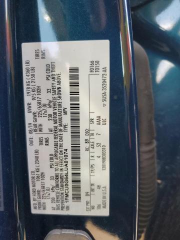 2020 FORD ESCAPE SE 1FMCU0G64LUA01074