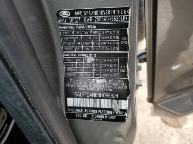 SALFT24N68H069624 Land Rover Lr2 Hse Technology