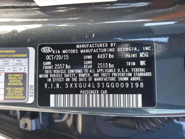 5XXGU4L31GG009198 KIA OPTIMA EX