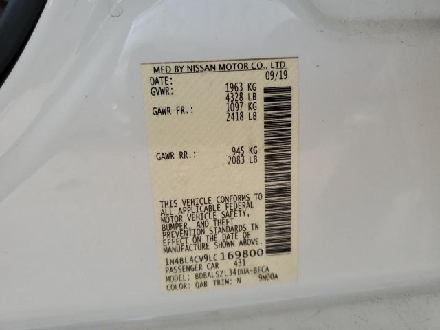 1N4BL4CV9LC169800 Nissan ALTIMA SR