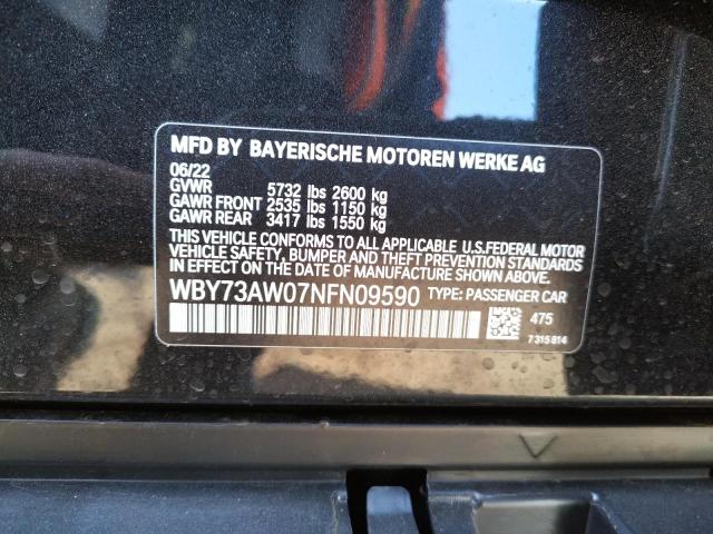 2022 BMW I4 EDRIVE4 WBY73AW07NFN09590