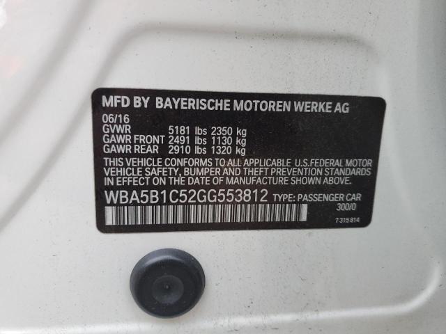WBA5B1C52GG553812 BMW 5 Series