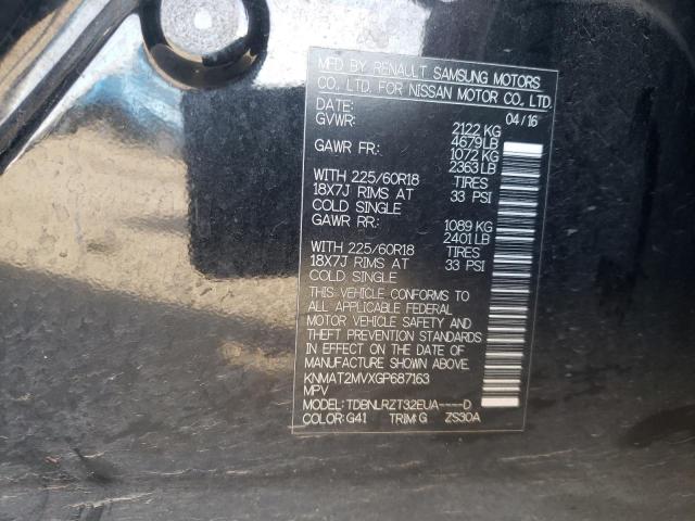 KNMAT2MVXGP687163 Nissan ROGUE S