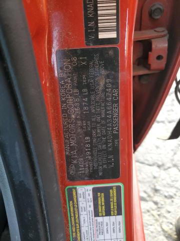 KNADH4A34A6647409 KIA RIO LX