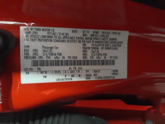 1FADP3F28FL358788 Ford FOCUS SE