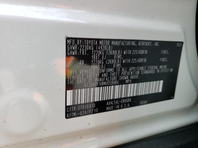 4T3D6RFV8MU059984 Toyota Rav4 Limited