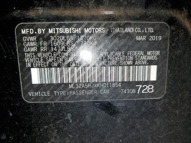 2019 MITSUBISHI MIRAGE LE - ML32A5HJXKH011854