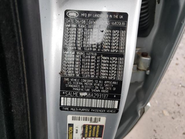 SALME15458A293137 Land Rover Range Rover Hse