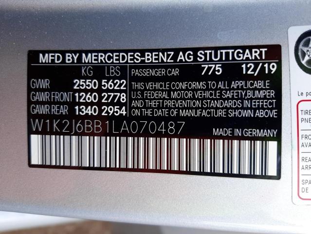2020 MERCEDES-BENZ CLS AMG 53 - W1K2J6BB1LA070487