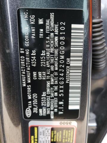 2021 KIA K5 EX - 5XXG34J20MG008102