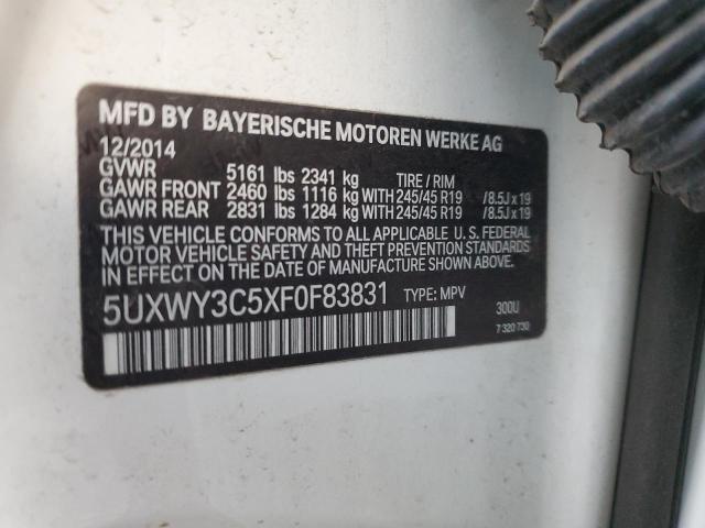 5UXWY3C5XF0F83831 BMW X3 Xdrive28d