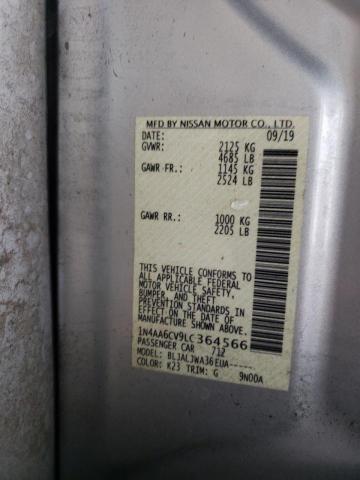 2020 NISSAN MAXIMA SV - 1N4AA6CV9LC364566