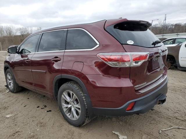 VIN 5TDJKRFH3ES039878 2014 Toyota Highlander, Xle no.2