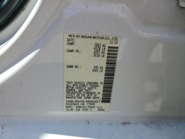 1N4BL4DV7KN306007 Nissan ALTIMA SV