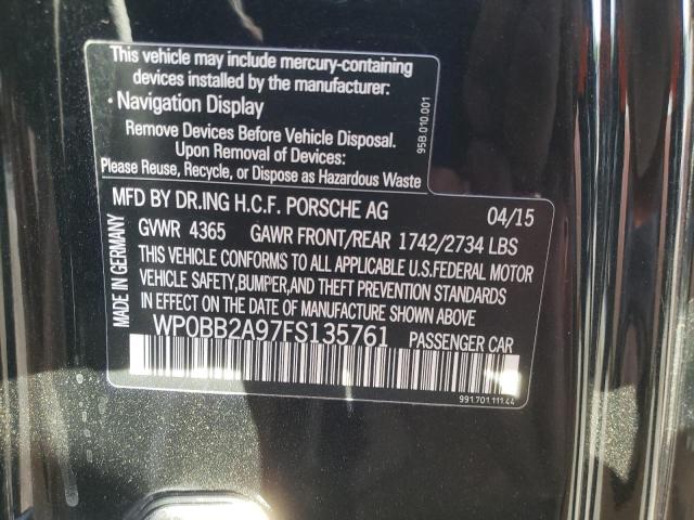 2015 PORSCHE 911 TARGA - WP0BB2A97FS135761
