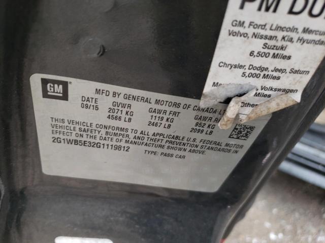 2016 CHEVROLET IMPALA LIM 2G1WB5E32G1119812